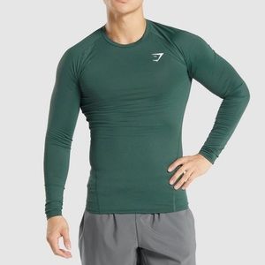 Gymshark Element Baselayer Long Sleeve T-Shirt - Dark Green